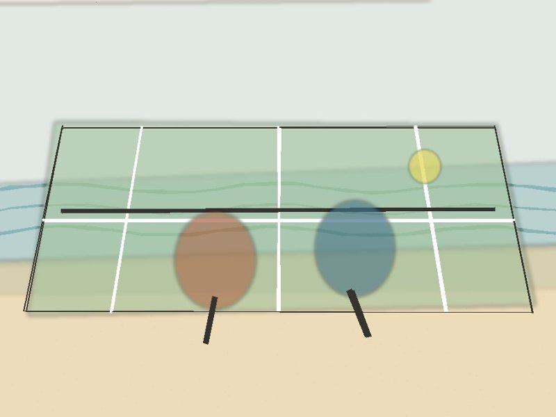 New England watercolor illustration for Pickleball