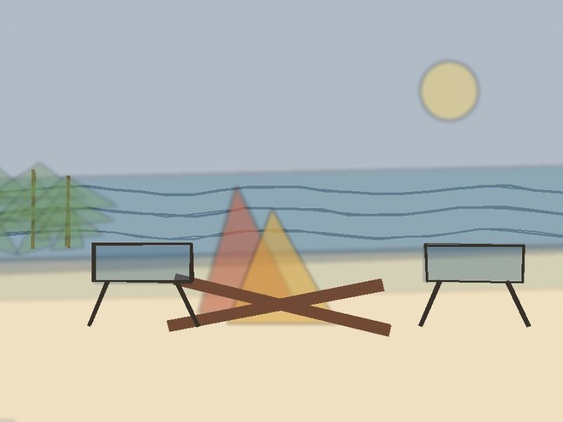 New England watercolor illustration for Campfire