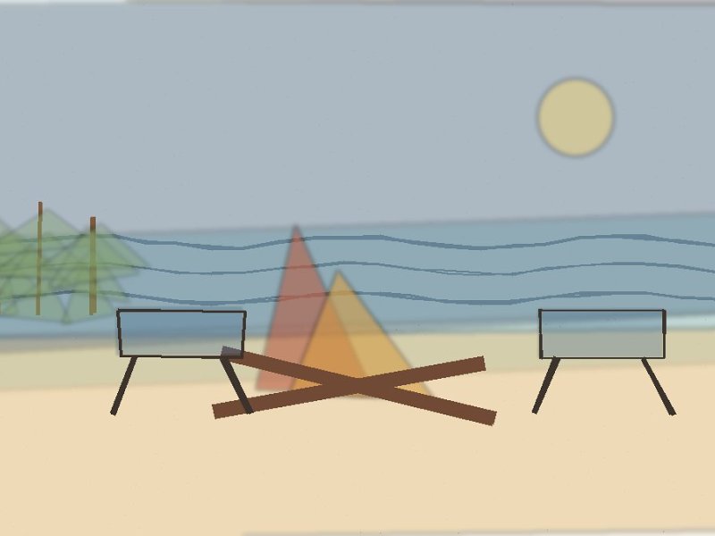 New England watercolor illustration for Teen Activity: Mafia (After Campfire)