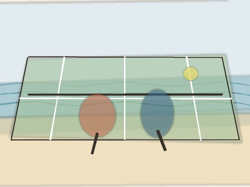 New England watercolor illustration for Fourth Annual Pickleball Tournament