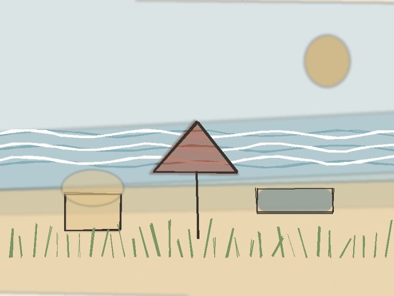 New England watercolor illustration for Beach Party