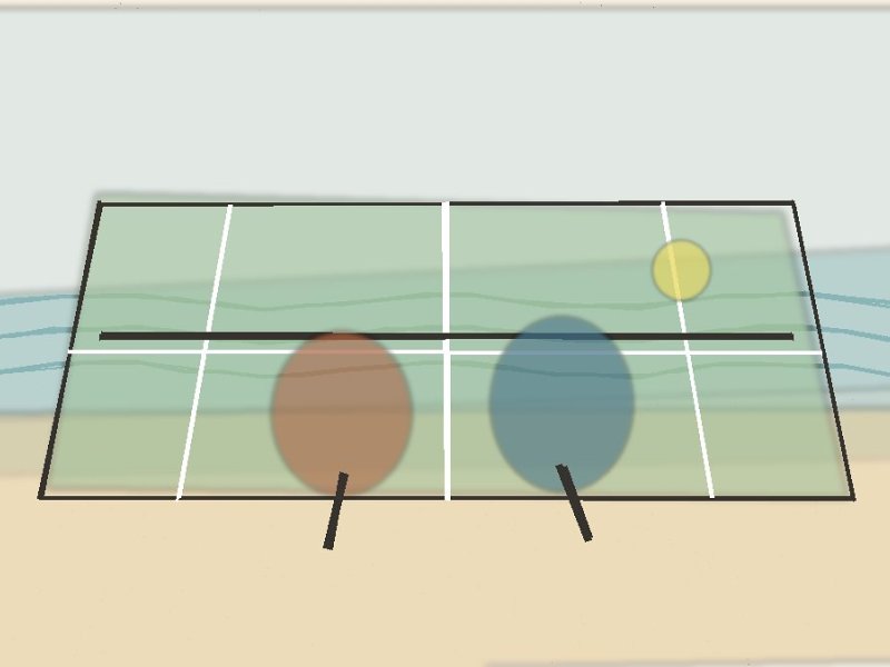 New England watercolor illustration for Pickleball