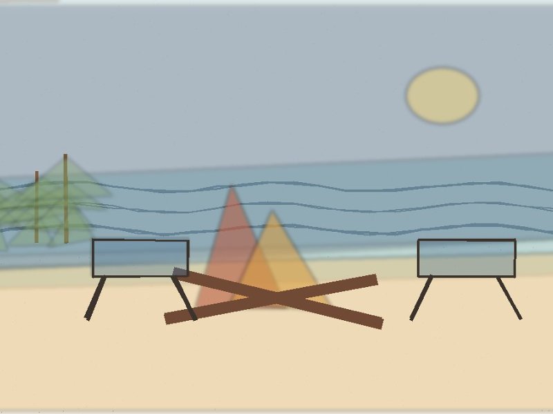 New England watercolor illustration for Campfire