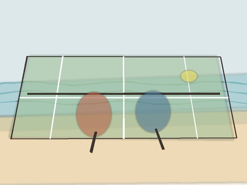 New England watercolor illustration for Pickleball