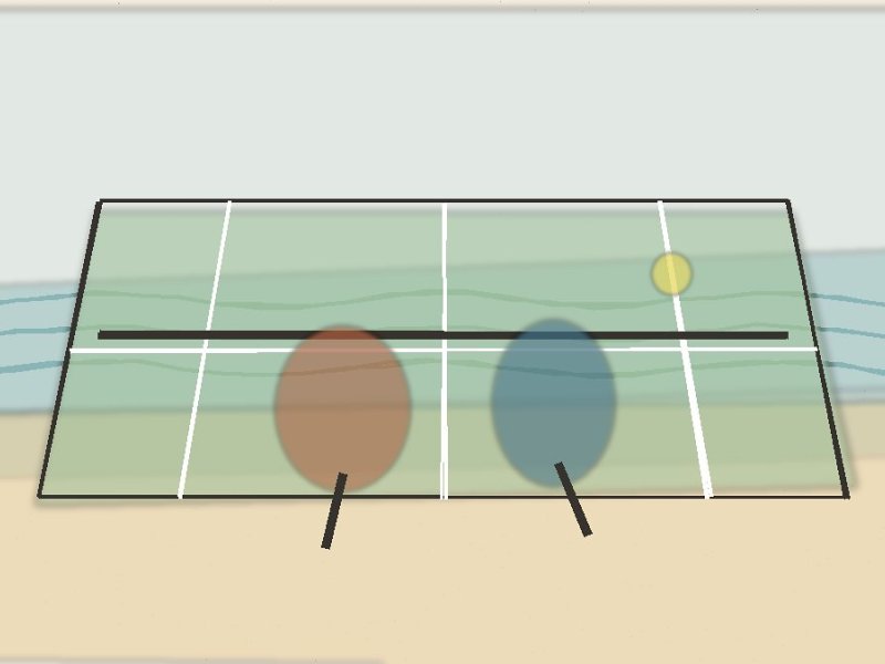 New England watercolor illustration for Pickleball
