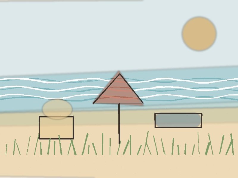 New England watercolor illustration for Beach Party